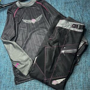 Troy Lee Designs Rev Girl Racing Jersey and Pants Set in Pink Black